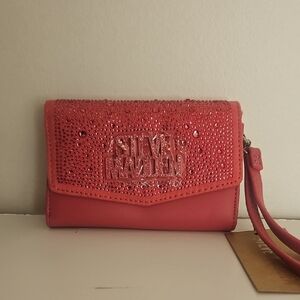 Steve Madden Pink Textured Clutch with Wristlet